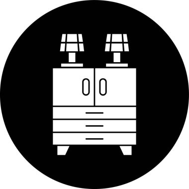 Tablo lambası simgesi, vektör illüstrasyonu basit tasarım