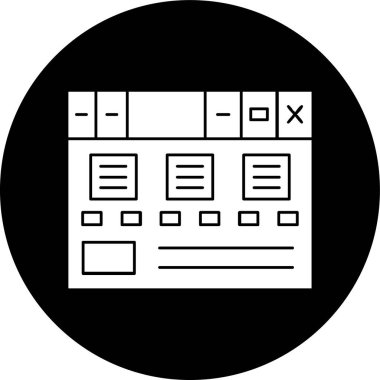 Browser icon, vector illustration simple design