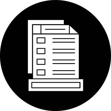 Checklist icon, vector illustration simple design