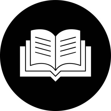 açık kitap simgesi, vektör illüstrasyonu basit tasarım