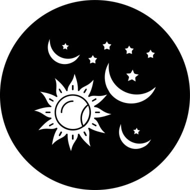 Ay simgesi, vektör illüstrasyonu basit tasarım