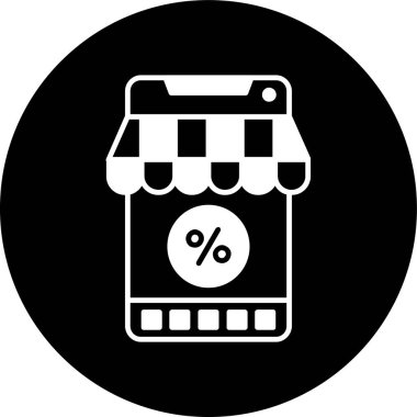 İndirim simgesi, vektör illüstrasyonu basit tasarım