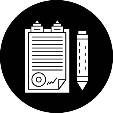 Contract icon, vector illustration simple design