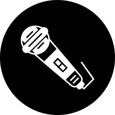 mikrofon simgesi, vektör illüstrasyonu basit tasarım