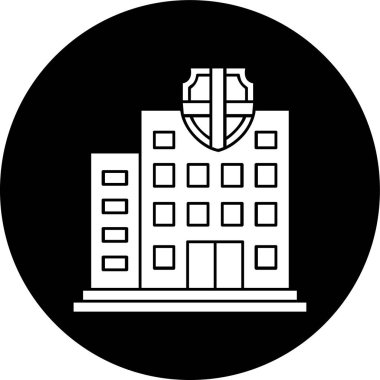 Sigorta Şirketi simgesi, vektör illüstrasyonu basit tasarım