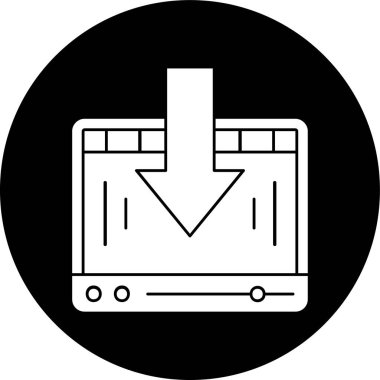 video simgesi, vektör illüstrasyonu basit tasarım