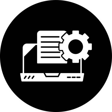 Otomasyon simgesi, vektör illüstrasyonu basit tasarım