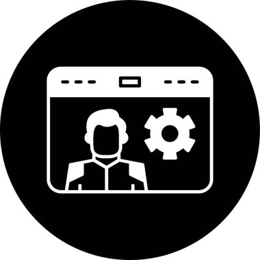 SEO Uzman simgesi, vektör illüstrasyonu basit tasarım