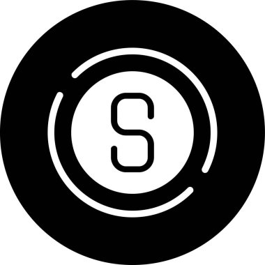 S simgesi, vektör illüstrasyonu basit tasarım