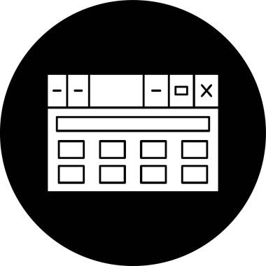 Browser icon, vector illustration simple design