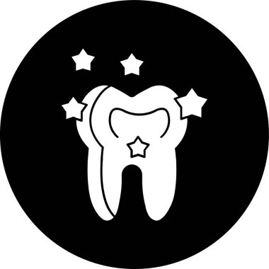 Diş simgesi, vektör illüstrasyonu basit tasarım