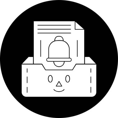 Notification icon, vector illustration simple design