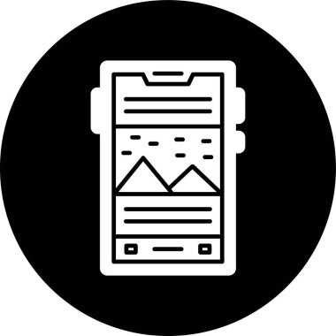 akıllı telefon simgesi, vektör illüstrasyonu basit tasarım