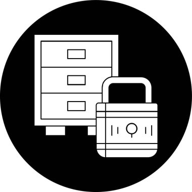 Kabine simgesi, vektör illüstrasyonu basit tasarım