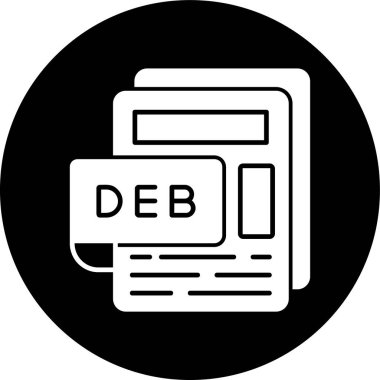 DEB Dosya simgesi, vektör illüstrasyonu basit tasarım