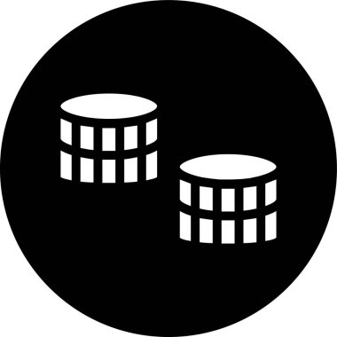 Bozuk para simgesi, vektör illüstrasyonu basit tasarım