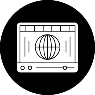 video simgesi, vektör illüstrasyonu basit tasarım