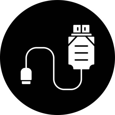 kablo simgesi, vektör illüstrasyonu basit tasarım