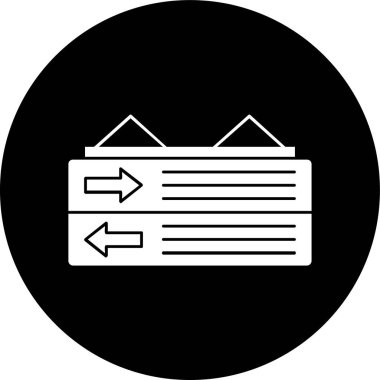 İşaretler simgesi, vektör illüstrasyonu basit tasarım