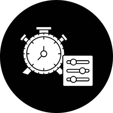 Saat simgesi, vektör illüstrasyonu basit tasarım