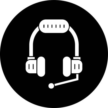 kulaklık simgesi, vektör illüstrasyonu basit tasarım