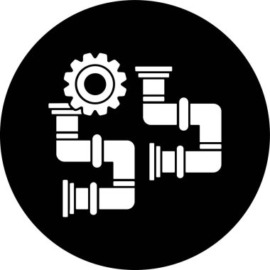 Boru simgesi, vektör illüstrasyonu basit tasarım