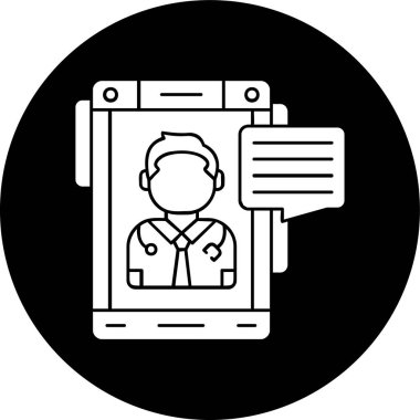 İleti simgesi, vektör illüstrasyonu basit tasarım