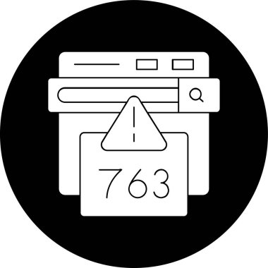 763 Hata simgesi, vektör illüstrasyonu basit tasarım