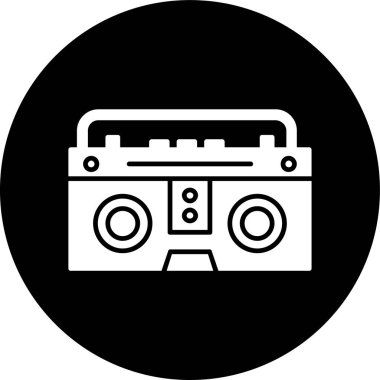 Teyp simgesi, vektör illüstrasyonu basit tasarım