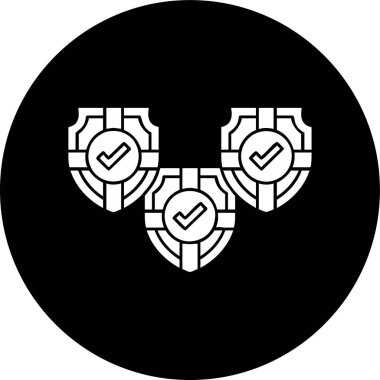 Sigorta simgesi, vektör illüstrasyonu basit tasarım