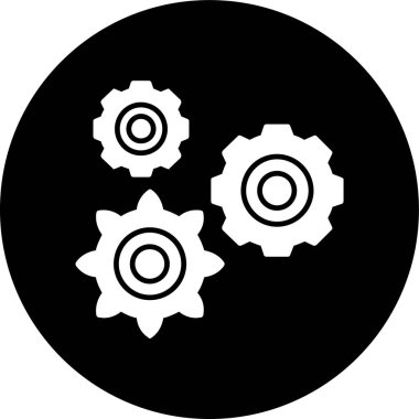 dişli simgesi, vektör illüstrasyonu basit tasarım