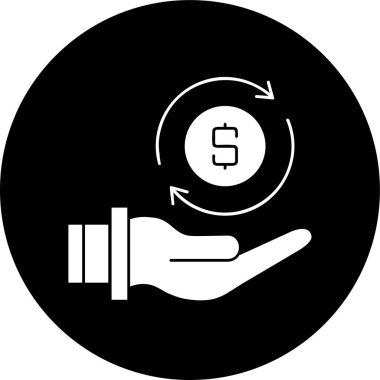 Yatırım üzerine Dönüş simgesi, vektör illüstrasyonu basit tasarım