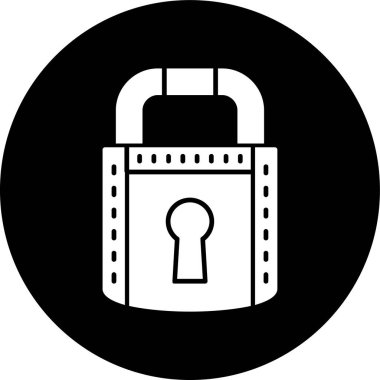 Lock icon, vector illustration simple design