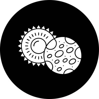 Güneş simgesi, vektör illüstrasyonu basit tasarım