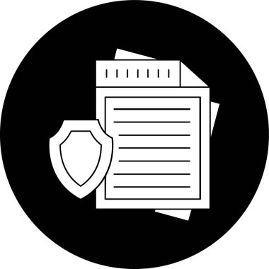 belge simgesi, vektör illüstrasyonu basit tasarım