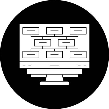 Akış çizelgesi simgesi, vektör illüstrasyonu basit tasarım