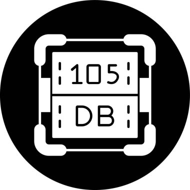 Dubnium simgesi, vektör illüstrasyonu basit tasarım