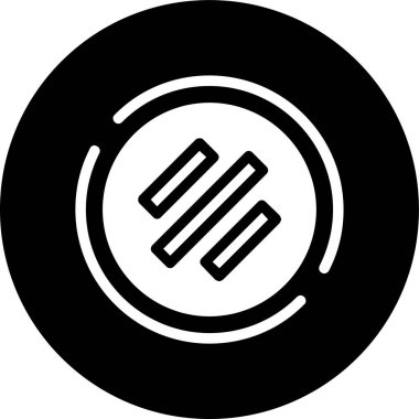 Düz ekmek simgesi, vektör illüstrasyonu basit tasarım