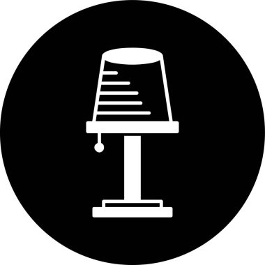 masa lambası simgesi, vektör illüstrasyonu basit tasarım