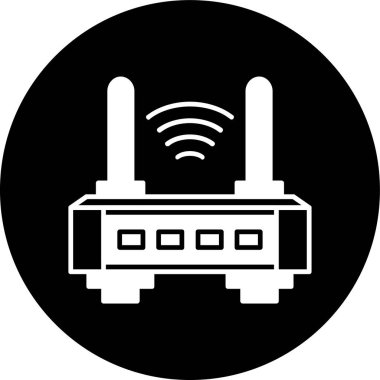 router simgesi, vektör illüstrasyonu basit tasarım