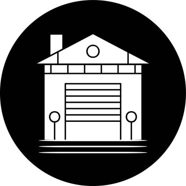 Garaj simgesi, vektör illüstrasyonu basit tasarım