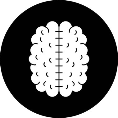 Beyin simgesi, vektör illüstrasyonu basit tasarım