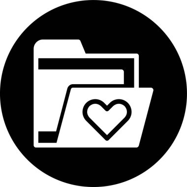 Dizin kalbi simgesi, vektör illüstrasyonu basit tasarım