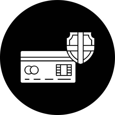 Kredi kartı simgesi, vektör illüstrasyonu basit tasarım