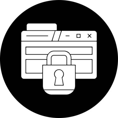 Browser icon, vector illustration simple design