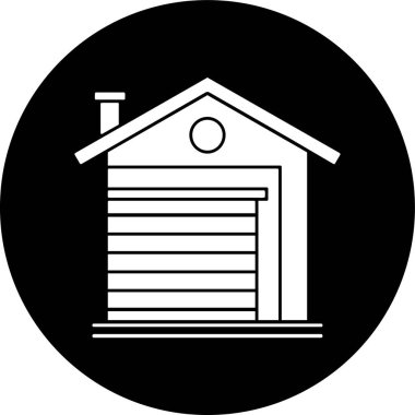 Garaj simgesi, vektör illüstrasyonu basit tasarım