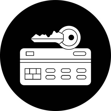 Kredi kartı simgesi, vektör illüstrasyonu basit tasarım