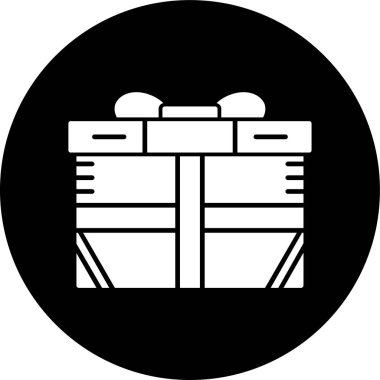 hediye kutusu simgesi, vektör illüstrasyonu basit tasarım