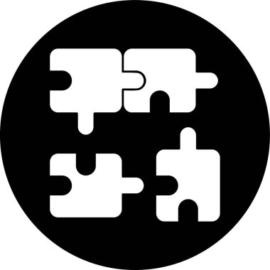 Yapboz simgesi, vektör illüstrasyonu basit tasarım