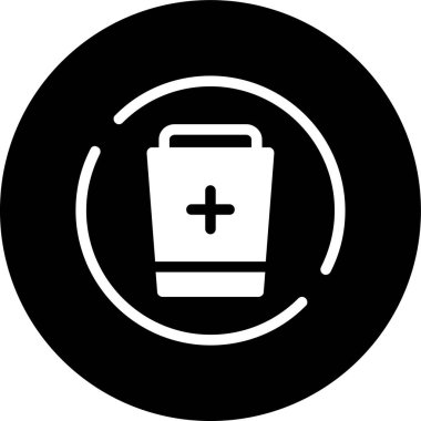 Alışveriş poşeti ekleme simgesi, vektör illüstrasyonu basit tasarım